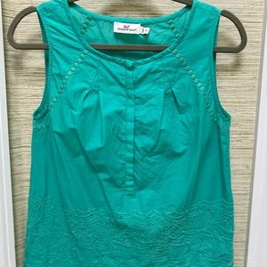 Vineyard Vines Embroidered Sleeveless Blouse
